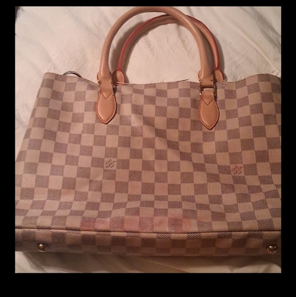 Louis Vuitton Handbags - Louis Vuitton Checkered Beige Tote Bag